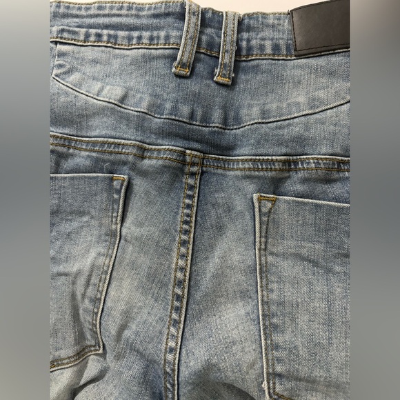 Men’s Kollar Destroyed Knee Skinny Jeans. Size 30. Mid Wash - Picture 7 of 14